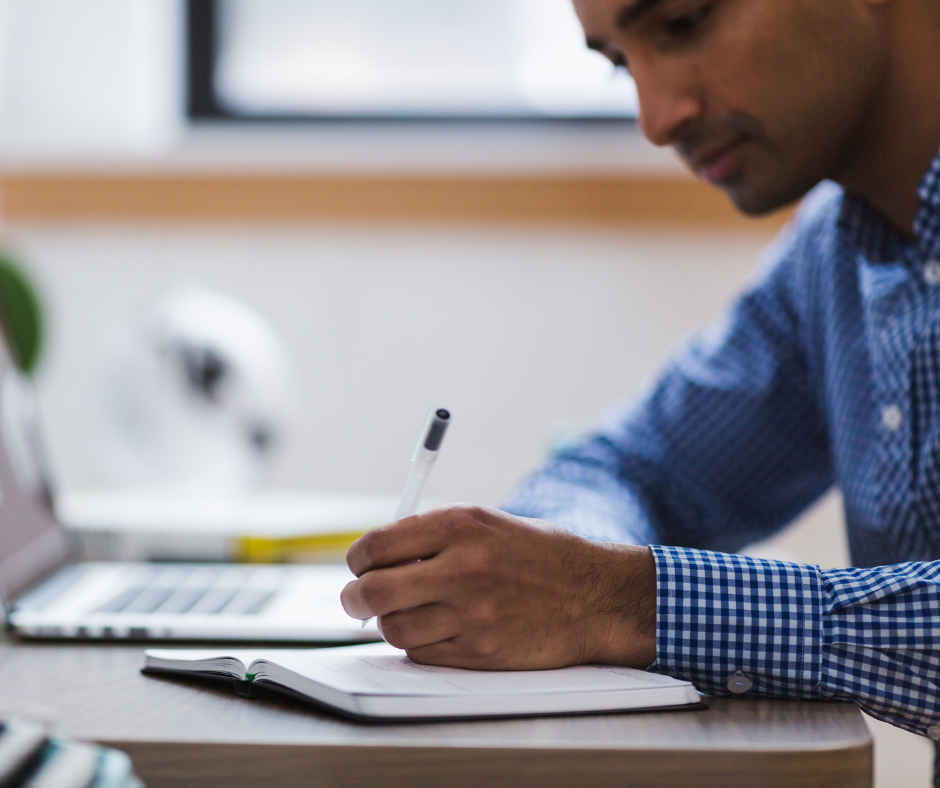 Man studying