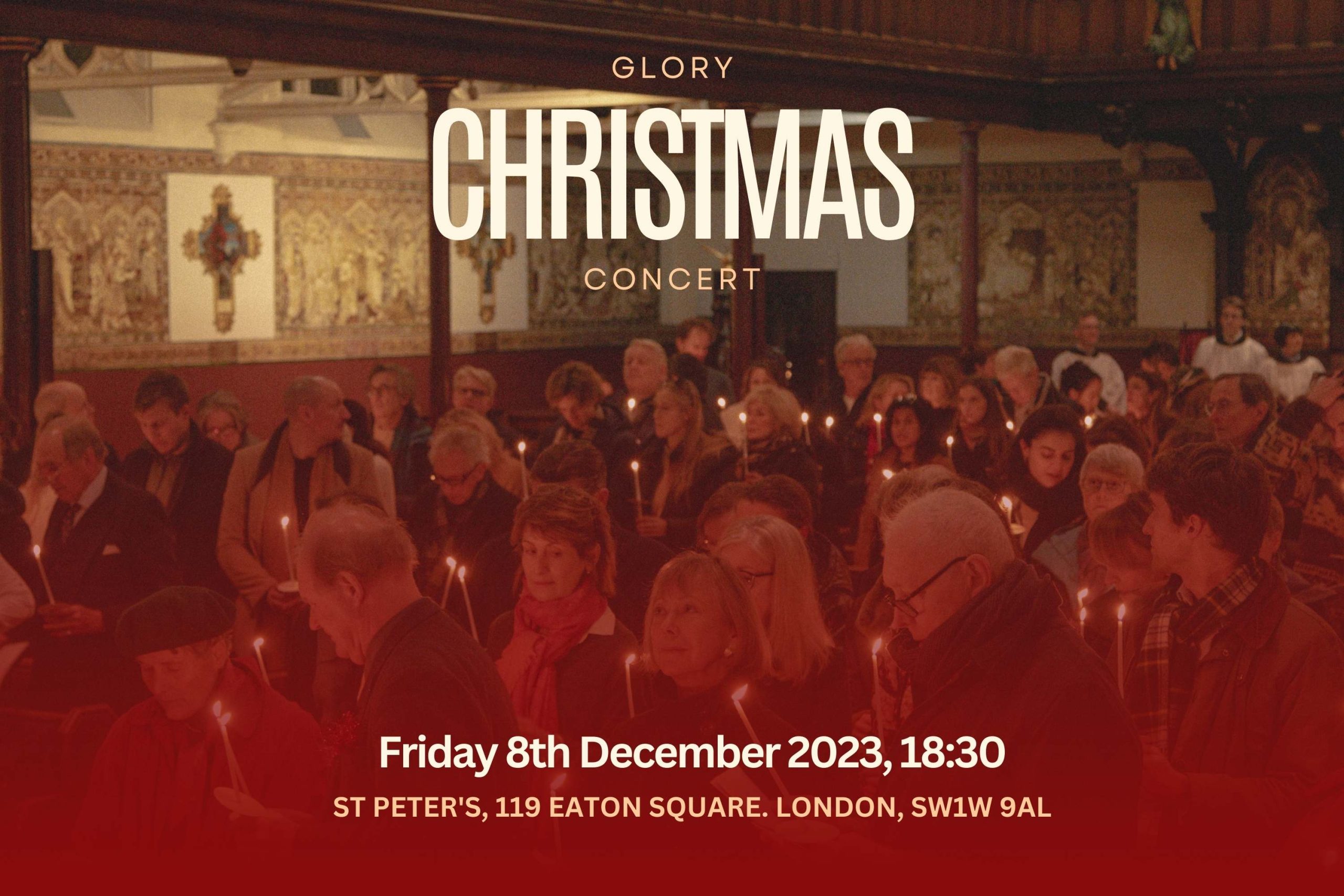 church full of people singing with candles