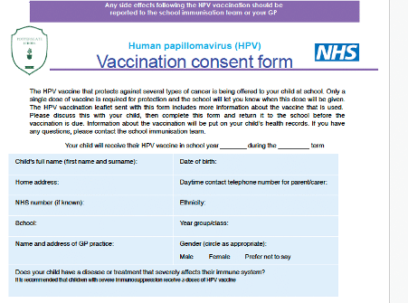 consent form top